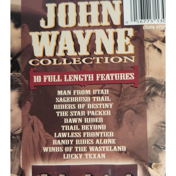 The John Wayne 10 Full Length Movies Collection 5 DVD's Box Set 2003 Brand New - Picture 2 of 6